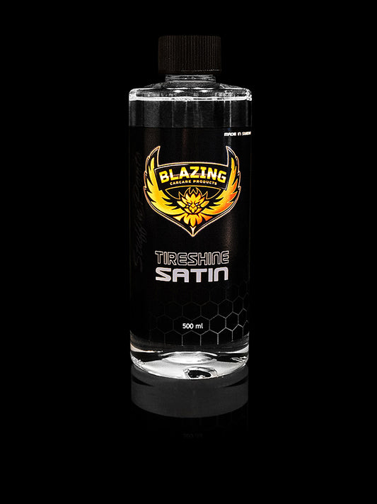 Stuff n' Parts blazing carcare däckglans tire shine med satin finish för bilvård och fordonsvård 500ml.