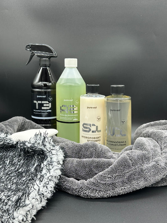 Pure:est paket Medium utvändig tvätt inklusive utvalda bilvårdstillbehör