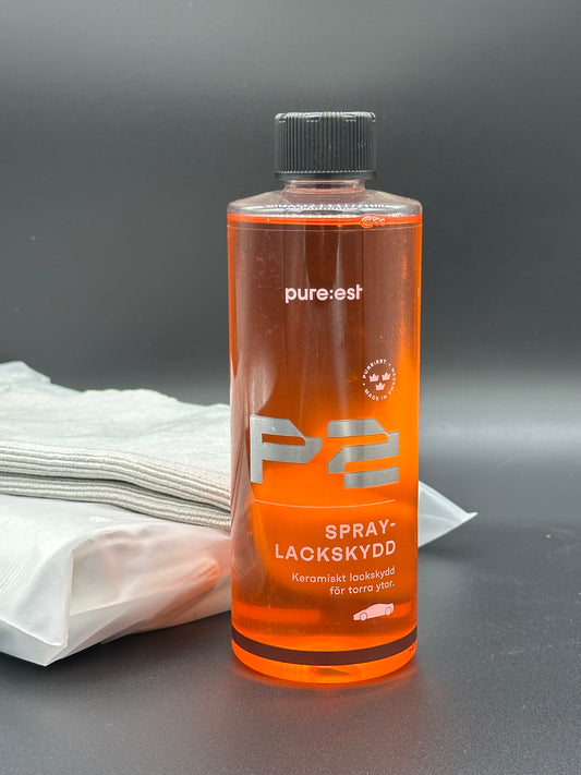 Pure:est P2 keramiskt spraylackskyddspaket standard med utvalda bilvårdstillbehör